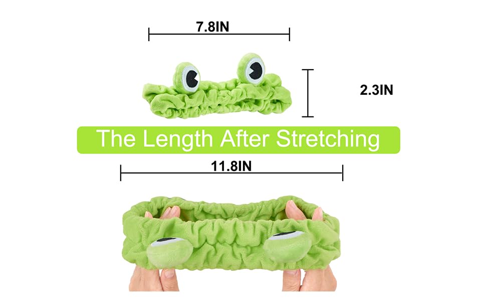 Green Frog Eye Elastic Headband