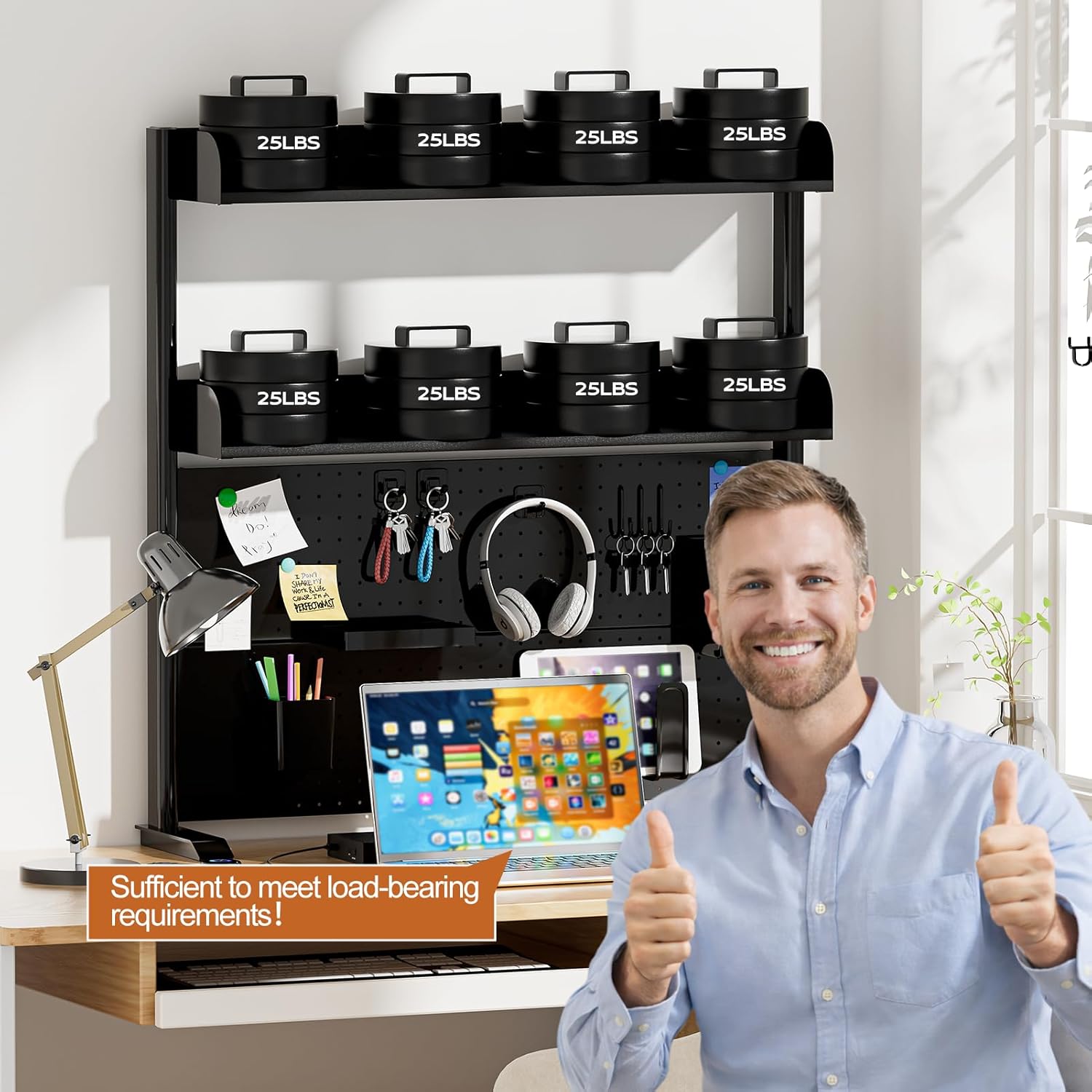 Adjustable Desktop Hutch Bookshelf