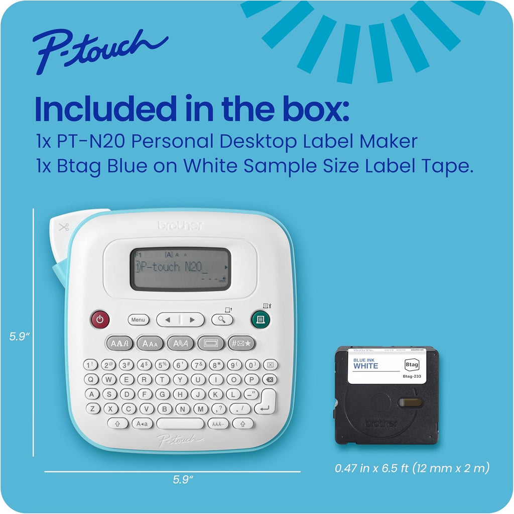 Brother P-Touch PT N20 Personal Desktop Label Maker