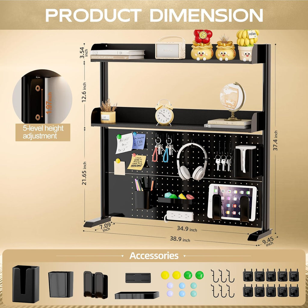 Adjustable Desktop Hutch Bookshelf