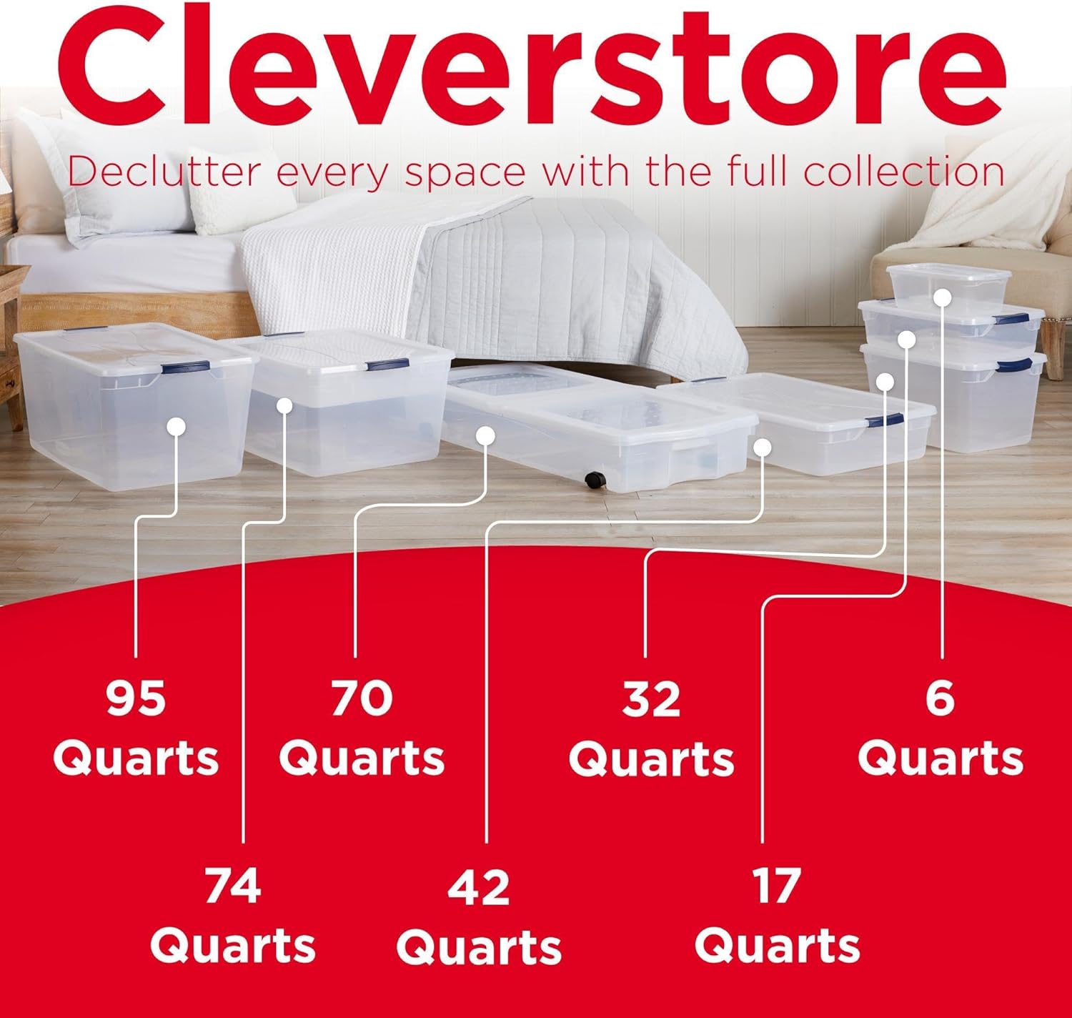 Rubbermaid Cleverstore Clear 32 Qt