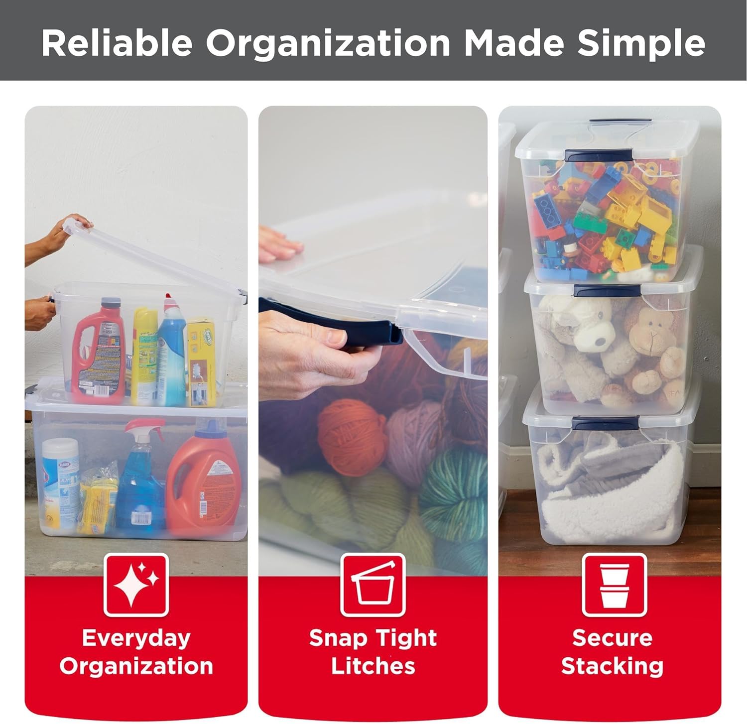 Rubbermaid Cleverstore Clear 32 Qt