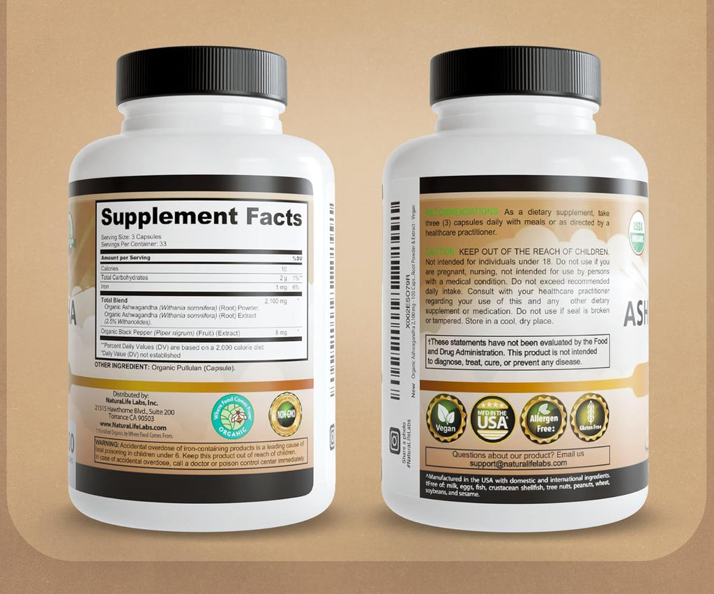 NaturaLife Labs Organic Ashwagandha