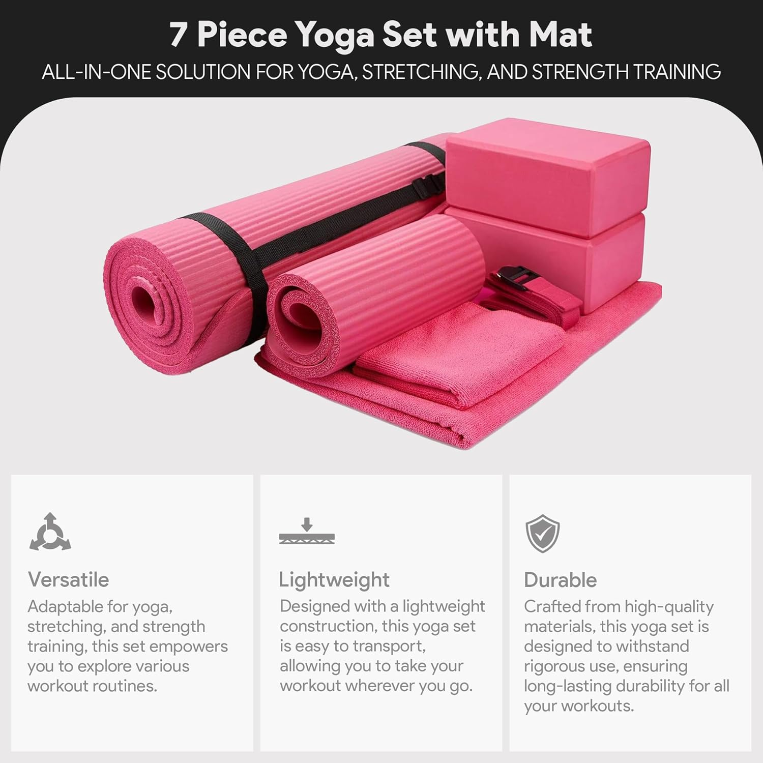 BalanceFrom 7-Piece Yoga Set