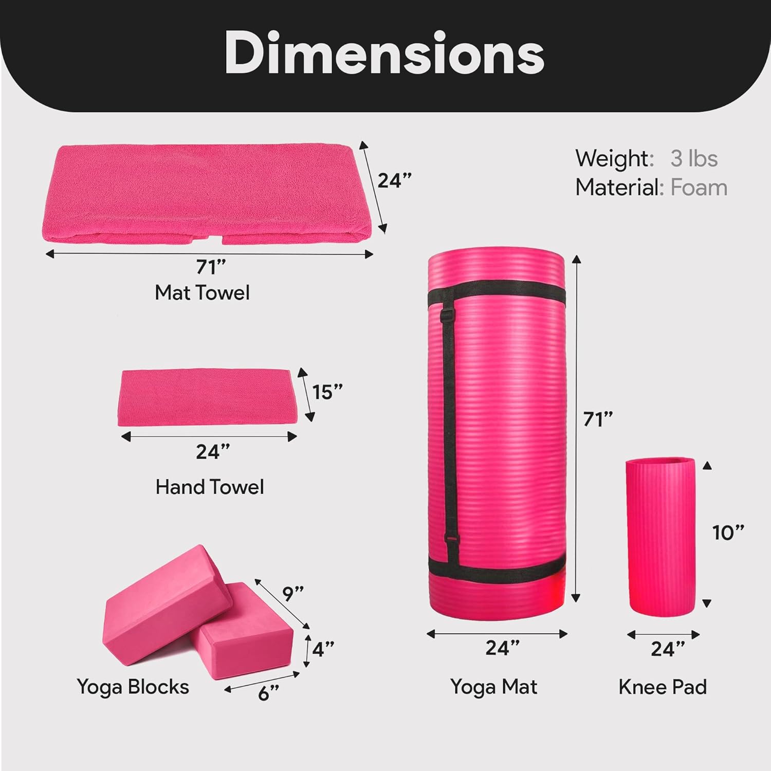 BalanceFrom 7-Piece Yoga Set