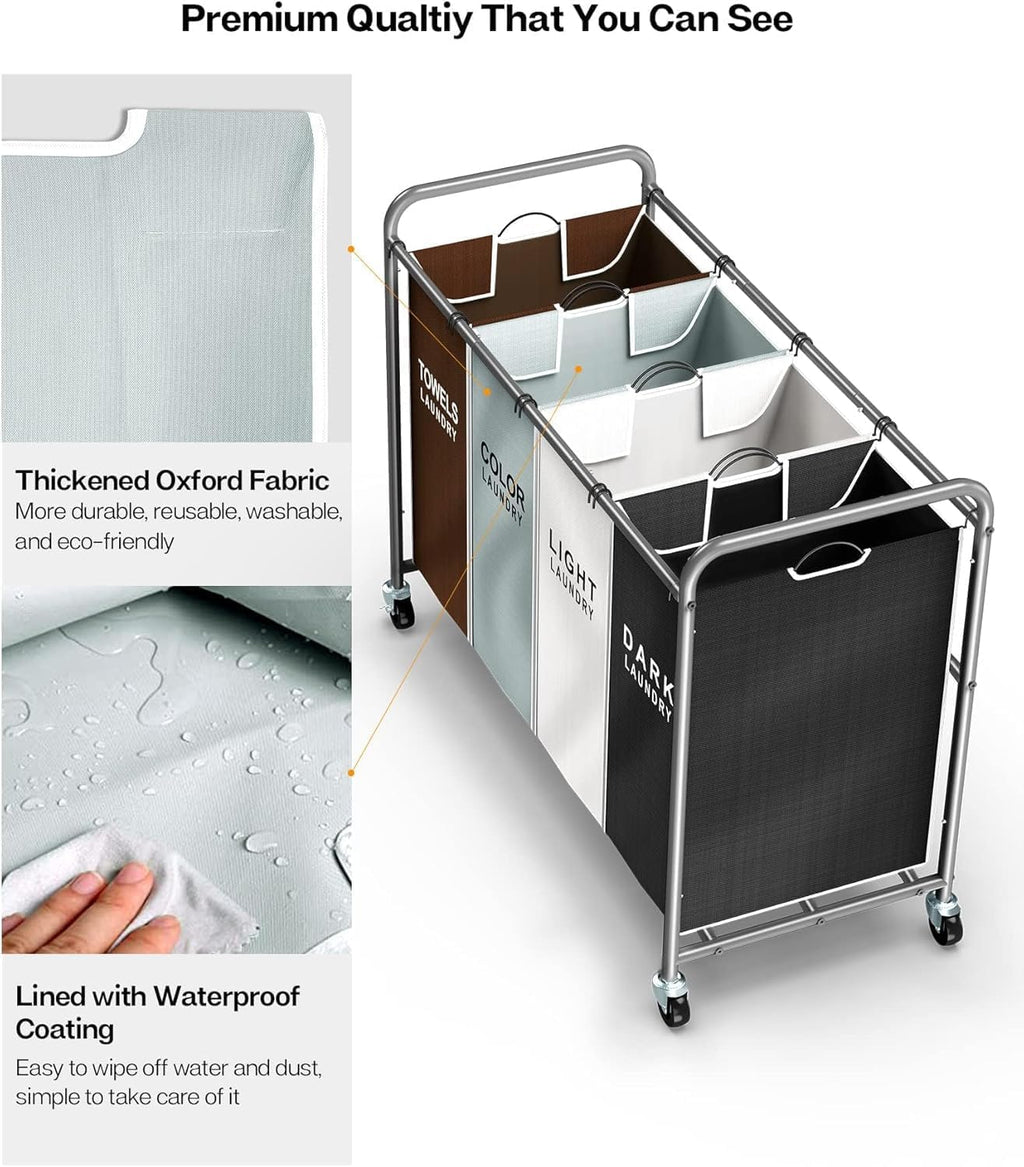 ROMOON Laundry Hamper Sorter Cart