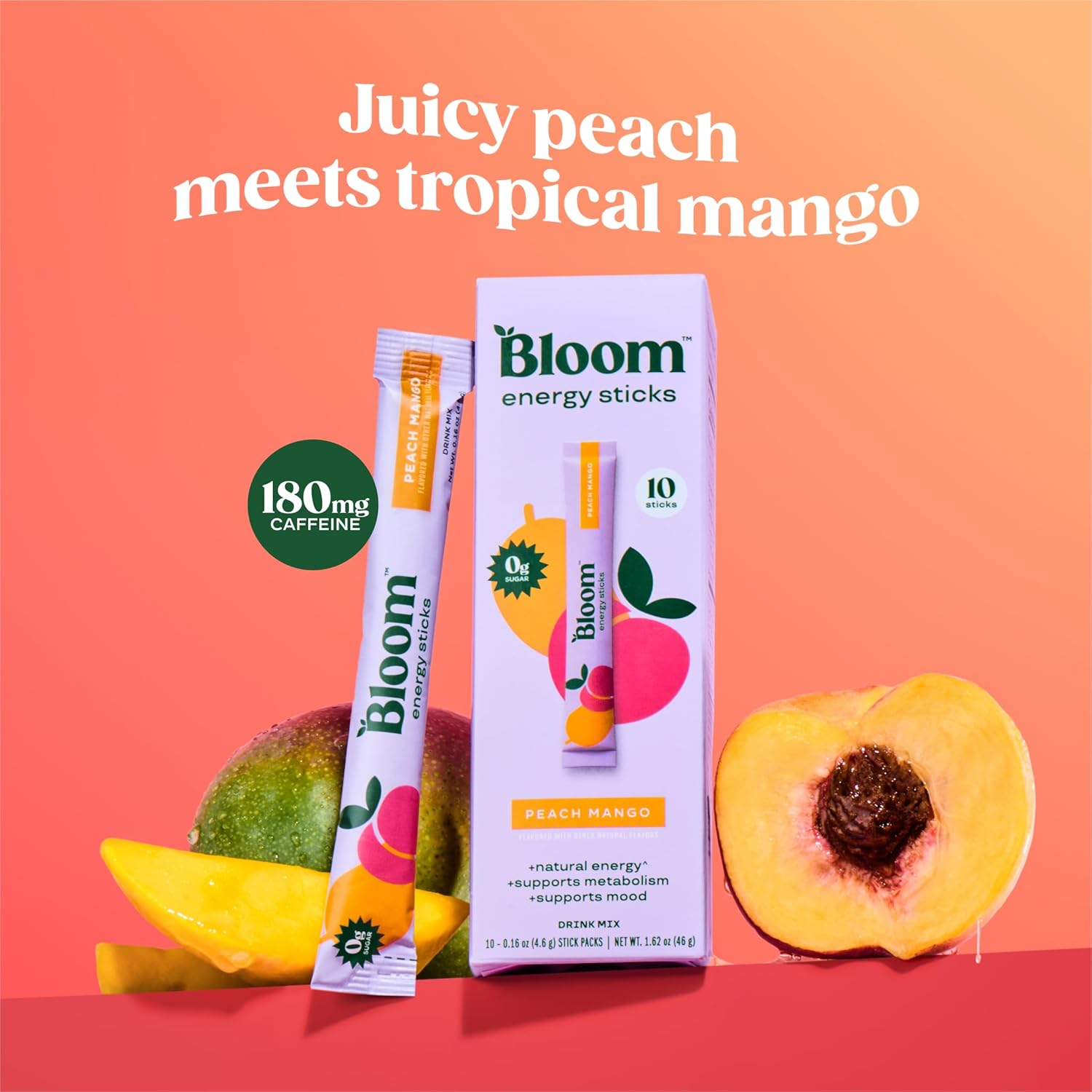 Bloom Nutrition Energy Drink Powder Packets
