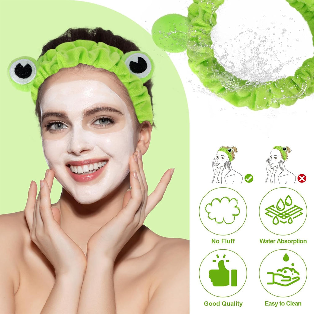 Green Frog Eye Elastic Headband