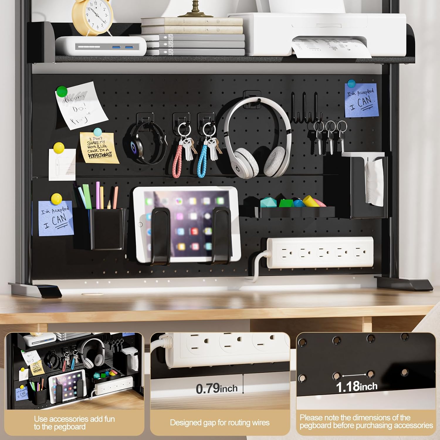 Adjustable Desktop Hutch Bookshelf