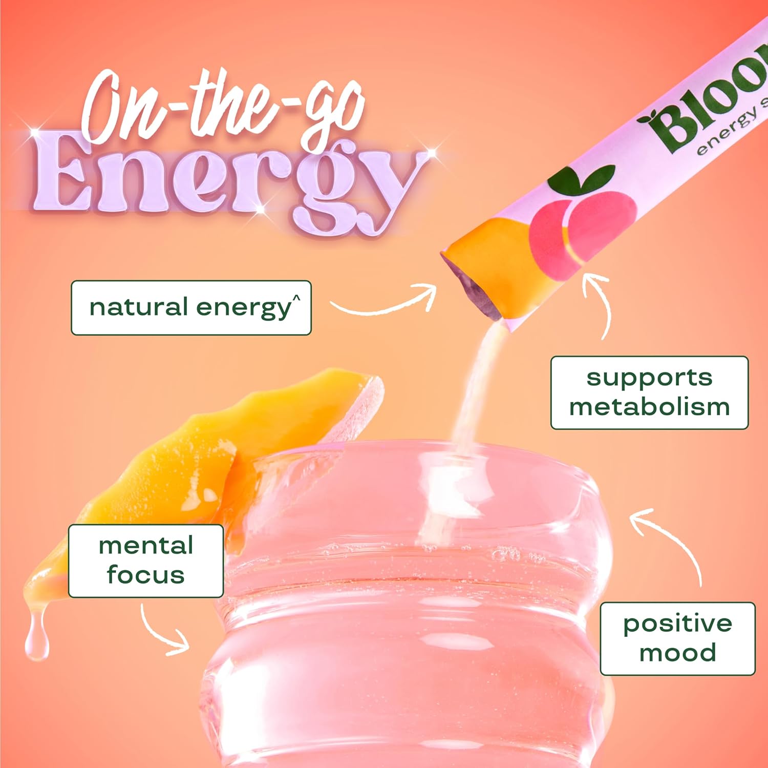 Bloom Nutrition Energy Drink Powder Packets