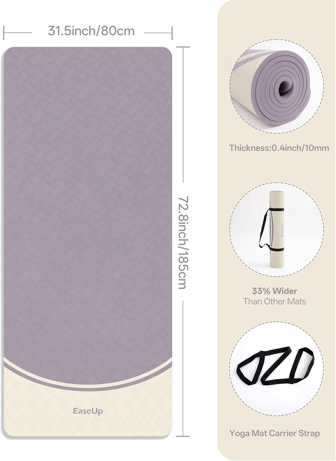 EaseUp Extra Thick Yoga Mat