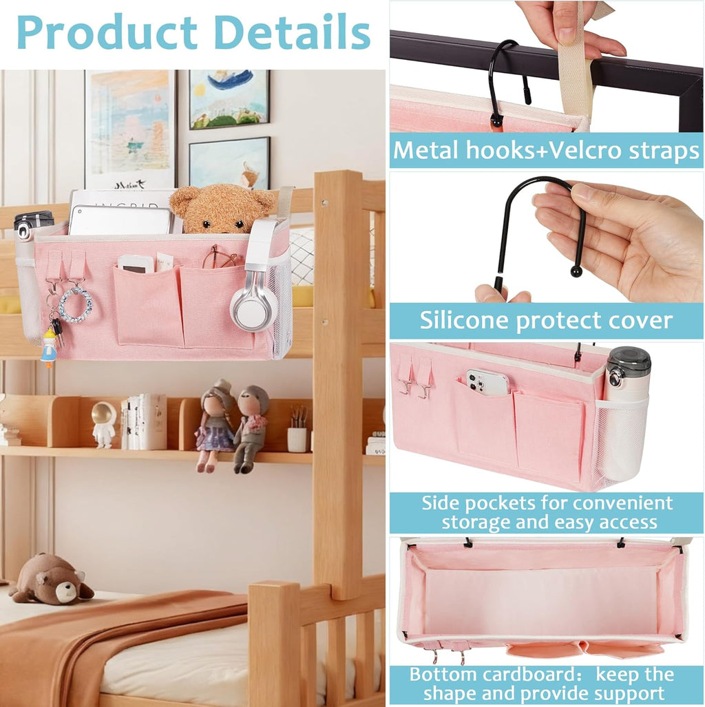 Loghot Bedside Caddy/Bedside Storage Bag Hanging Organizer