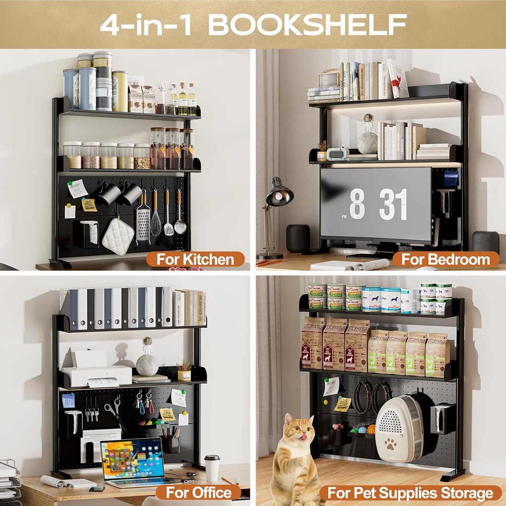 Adjustable Desktop Hutch Bookshelf