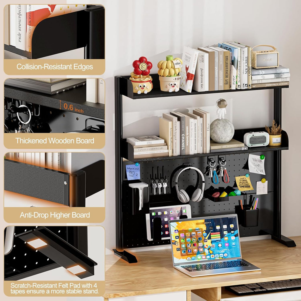 Adjustable Desktop Hutch Bookshelf