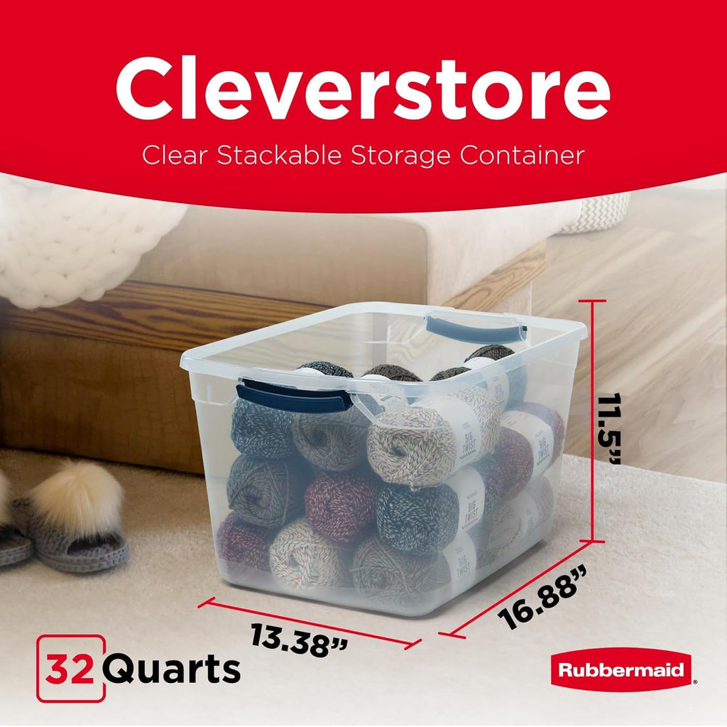 Rubbermaid Cleverstore Clear 32 Qt