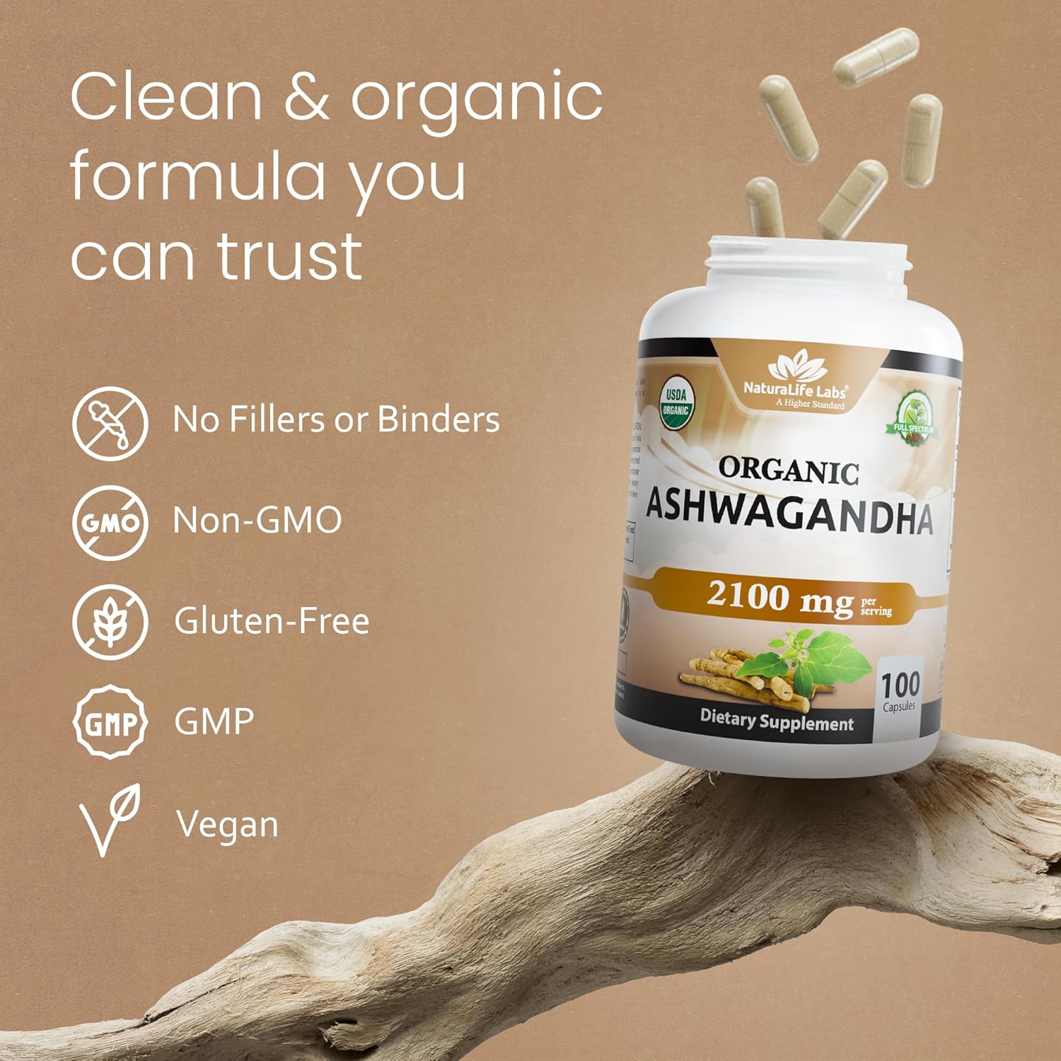 NaturaLife Labs Organic Ashwagandha