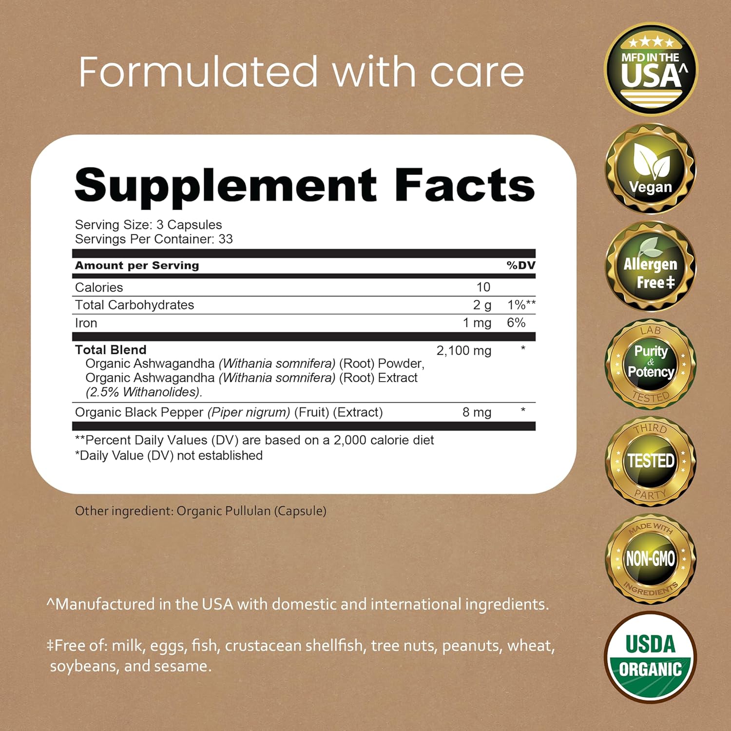 NaturaLife Labs Organic Ashwagandha