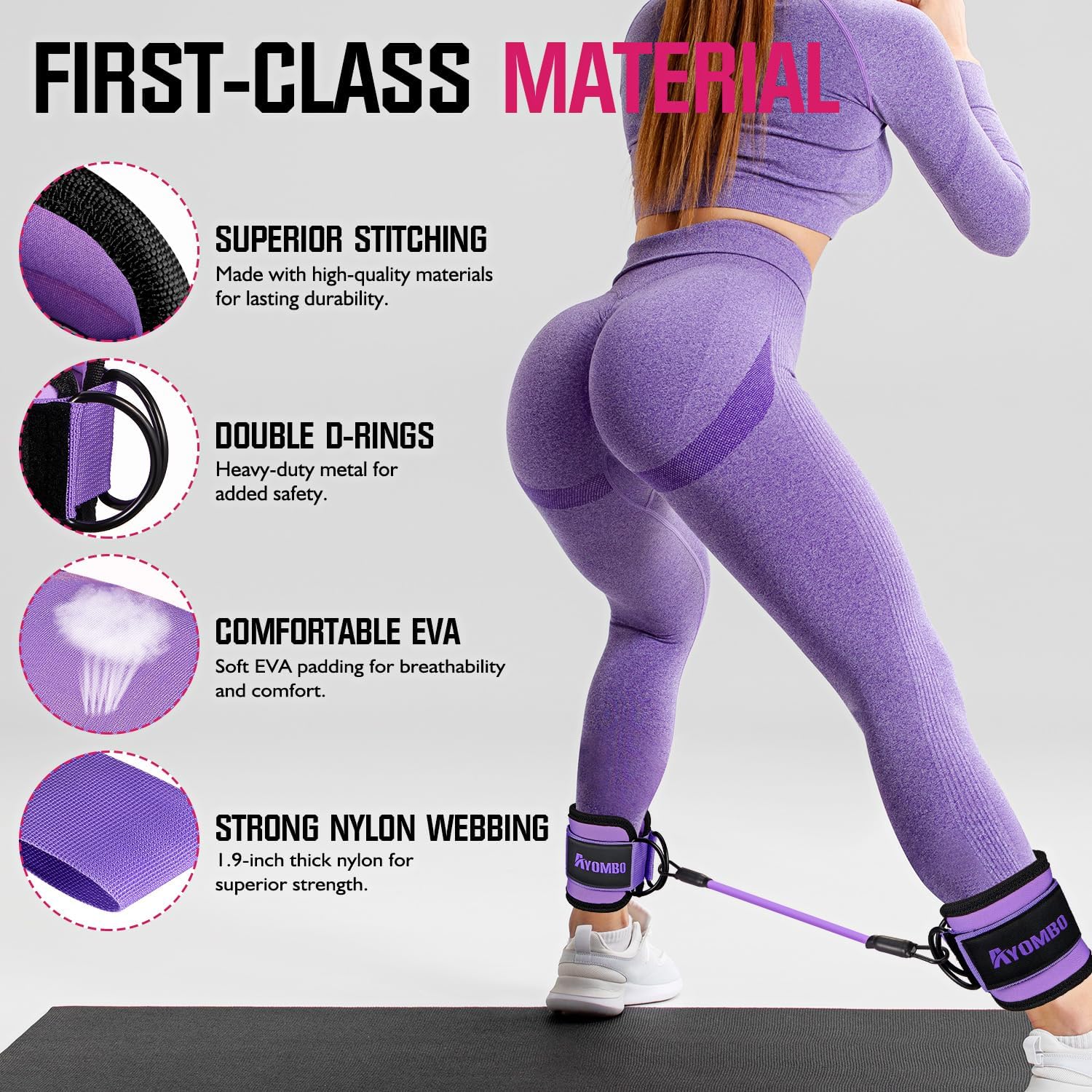 Ankle Resistance Bands with Cuffs