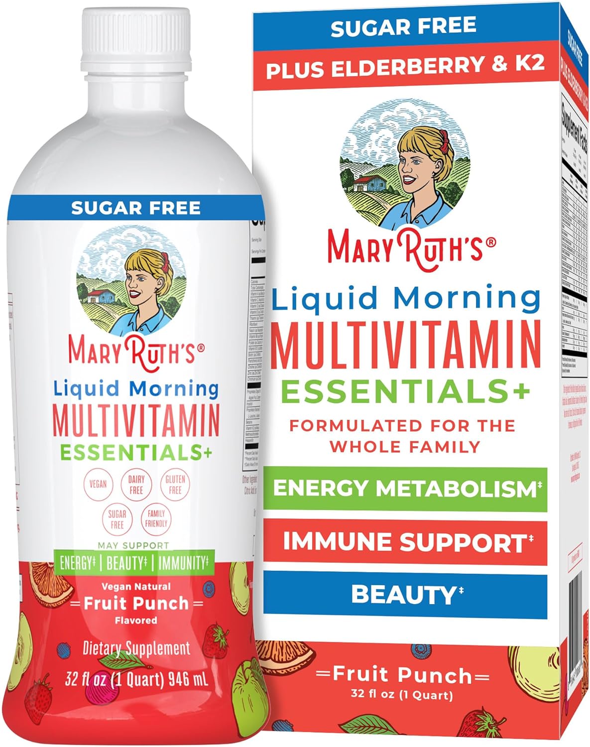 MaryRuth Organics Liquid Morning Multivitamin Essentials+