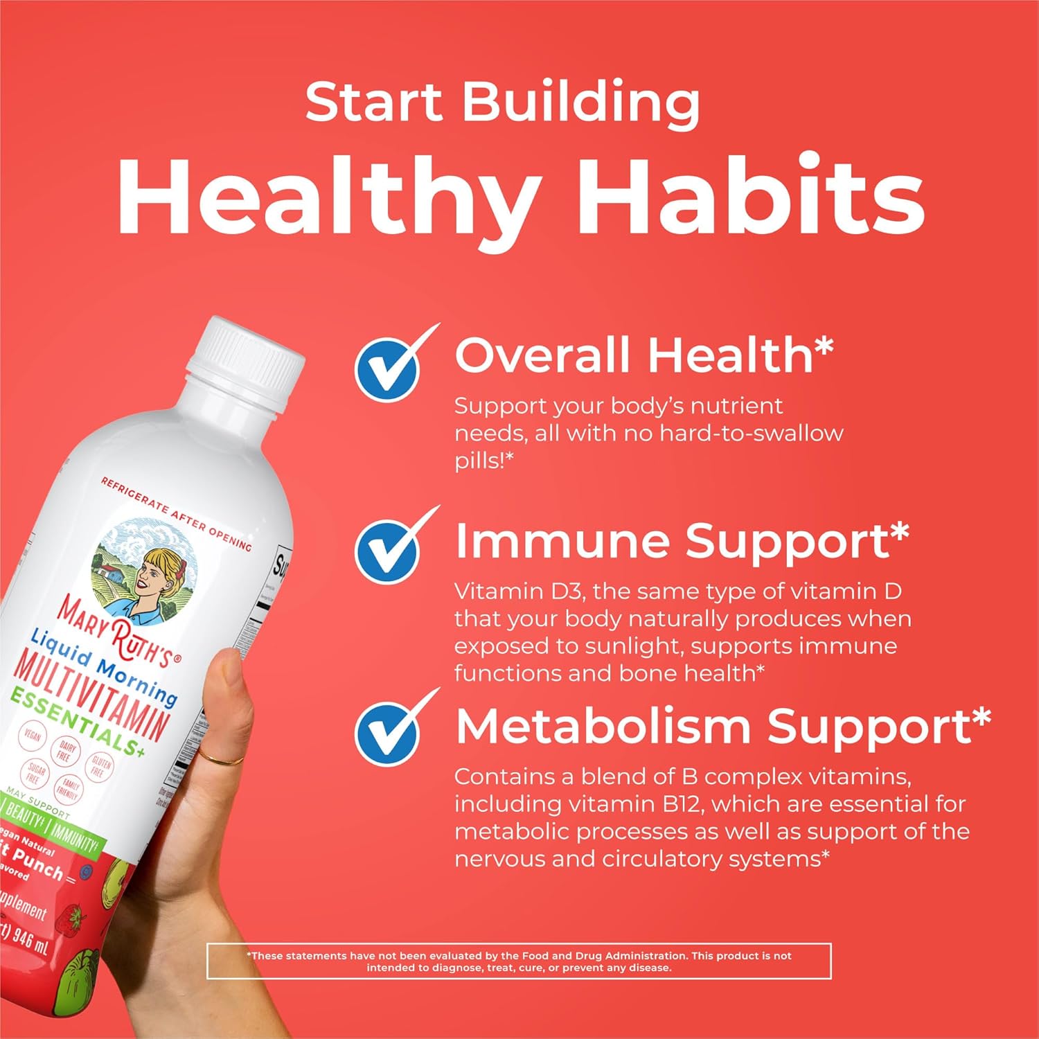MaryRuth Organics Liquid Morning Multivitamin Essentials+
